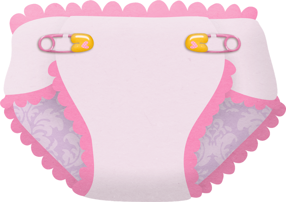 Baby Shower Nena Ilustraciones - Pink Baby Diaper Clipart (912x647)