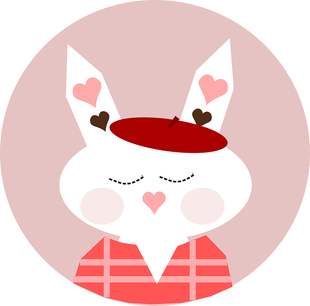 Bunny, Rabbit, Hearts, Pink, Love, Cute, Valentine - Cute White Bunny Greeting Cards (pk Of 10) (640x631)