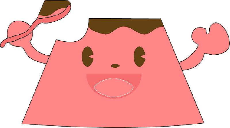 Cake, Cartoon, Food, Pudding, Happy, Face, Smile - Chocolate Pudding (800x447)