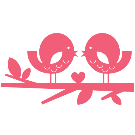 Love Birds Clip Art - Valentines Miss Kate Cuttables (432x432)