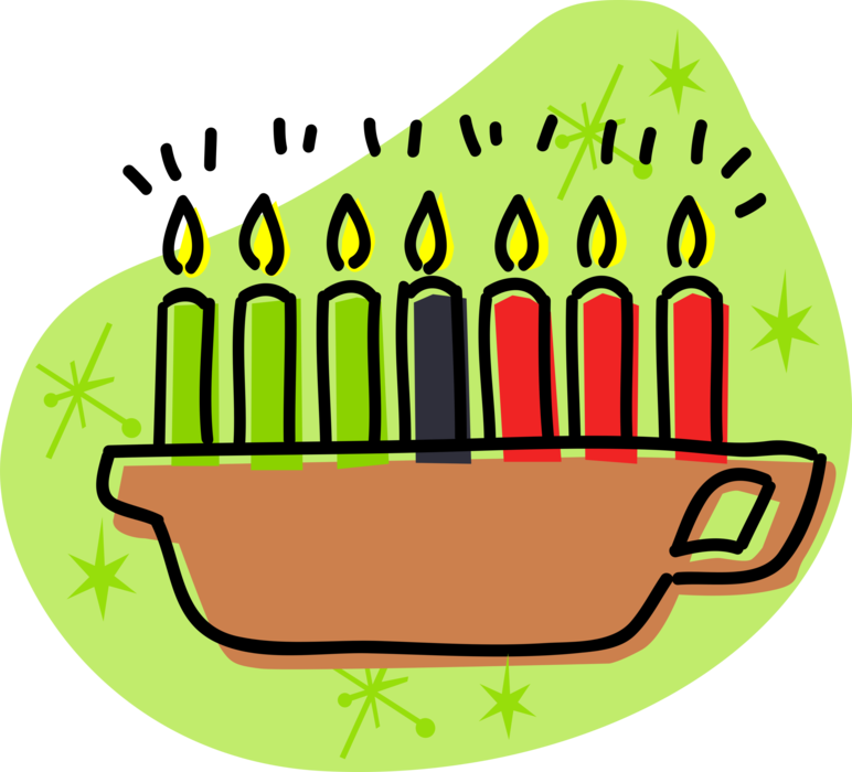 Vector Illustration Of Traditional African Kinara Candle - Vector Illustration Of Traditional African Kinara Candle (772x700)