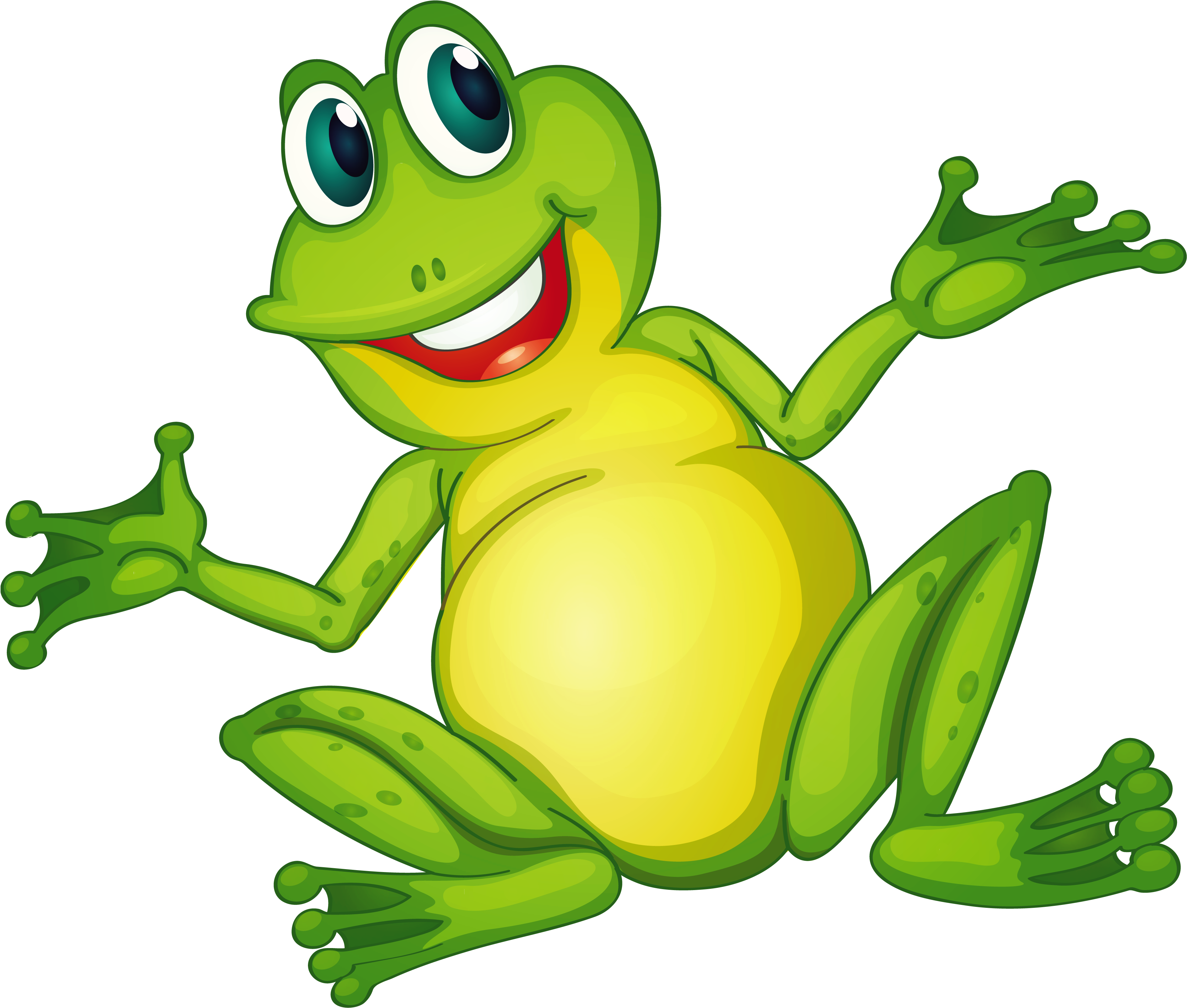 Frog Cartoon Clip Art - Dibujo De Ranas Animadas (3888x3760)