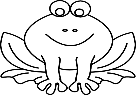 Frog Clip Art Outline Coloring Trend Medium Size Frog - Frog Outline Clipart (476x333)
