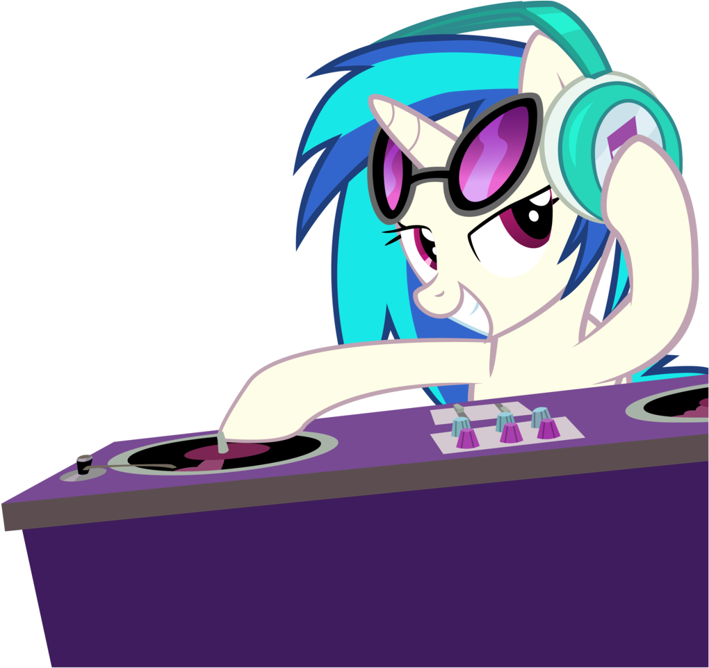 Hfbn2, Dj Pon-3, Female, Glasses Off, Headphones, Hooves, - Daniel Ingram / Dj Pon-3 Presents: My Little Pony Friendship (1077x1024)