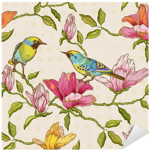 Vintage Seamless Background - Cumberland Blue Bird Notebook Casebound A5 100 Leaf (400x400)
