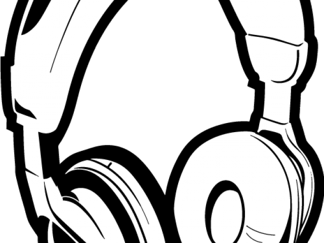 Headphone Clipart Computer Headphone - Headphones Clipart (640x480)