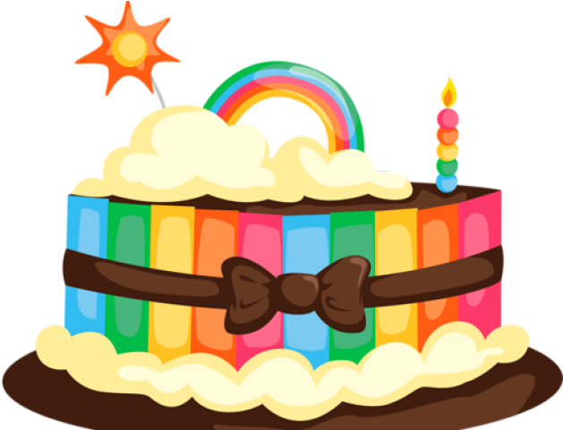 Birthday Candles Clipart Birthday Cake 9 - Png Desenhos De Bolo (640x480)