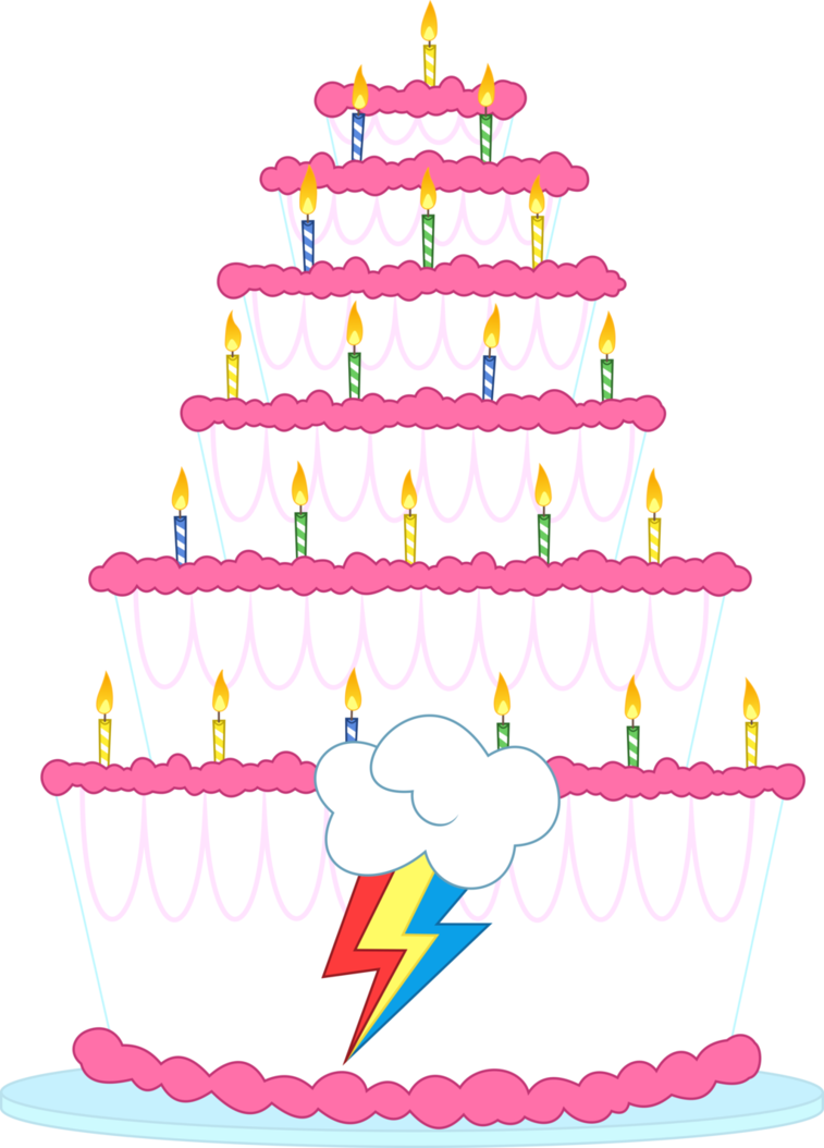 Rainbow Dash's Birthday Cake By Dasprid - My Little Pony Birthday Vector (757x1054)