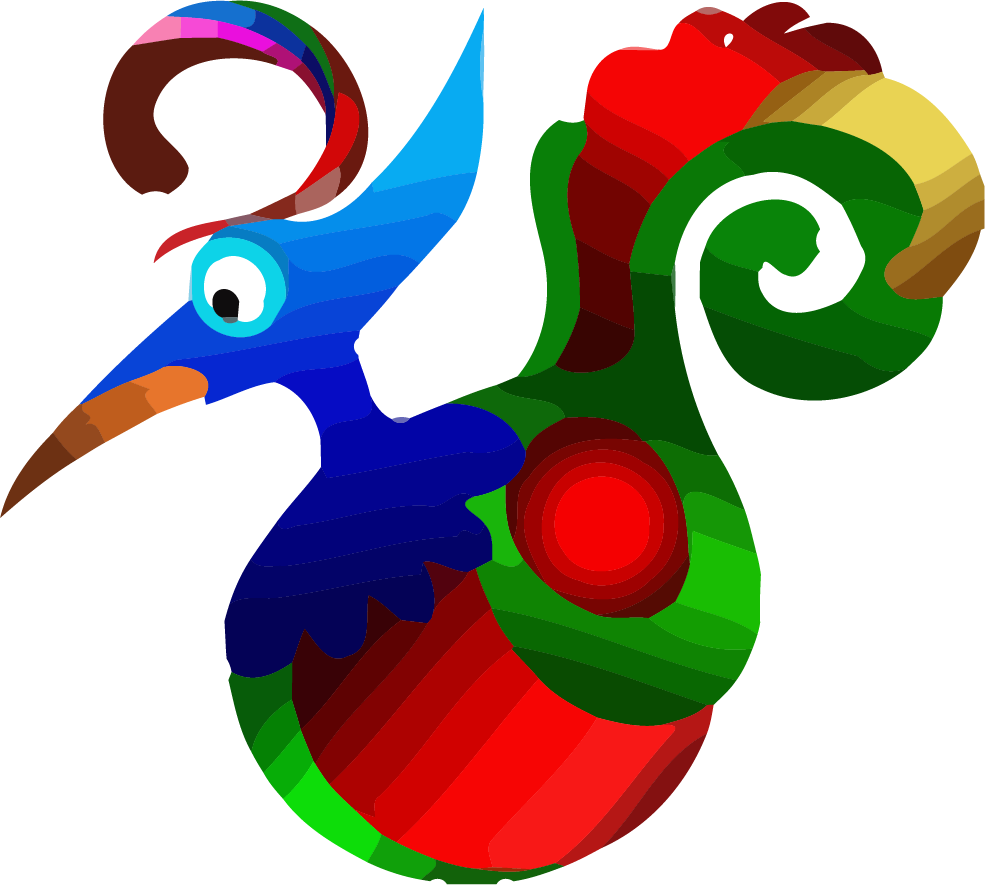 Colorful Bird Object Clipart Png - Bird Of Paradise Clipart (985x885)