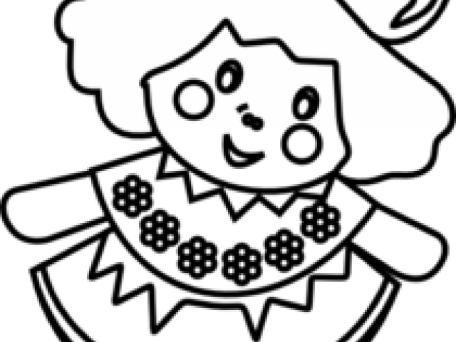 Dall Clipart Doll Outline - Doll (640x480)