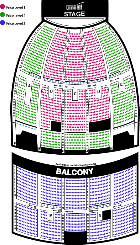 Seating Seating Chart - Iu Auditorium (447x781)