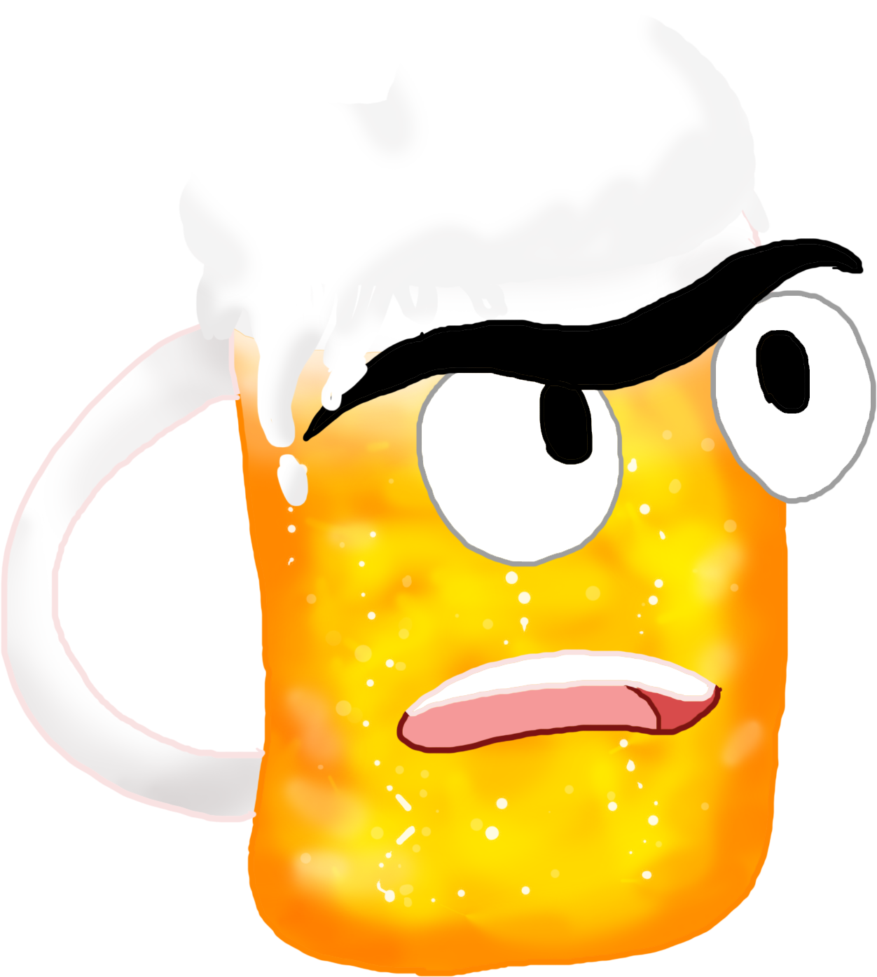 Beer Glass Guiness The Beer - Cartoon (1252x1394)