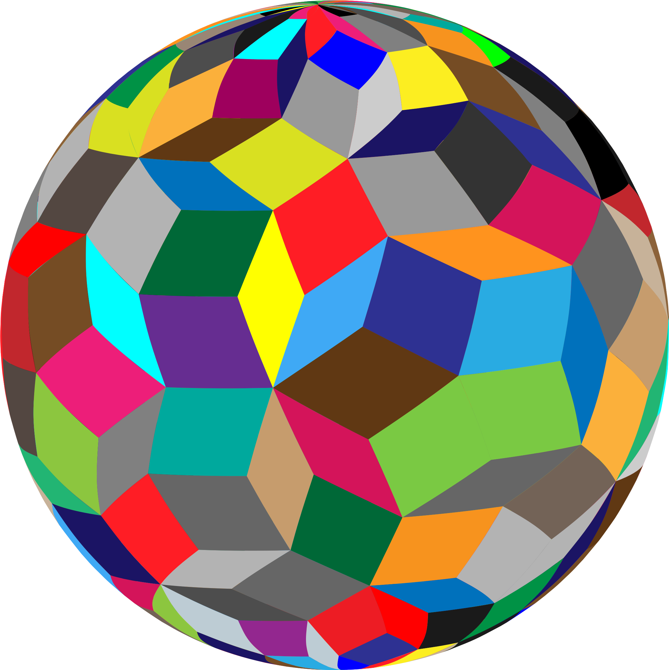 This Free Icons Png Design Of Colorful Geometric Sphere - Sphere Geometric (2232x2233)