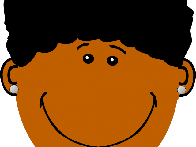 Mommy Clipart Dark Skinned - Cartoon Boy Face (640x480)