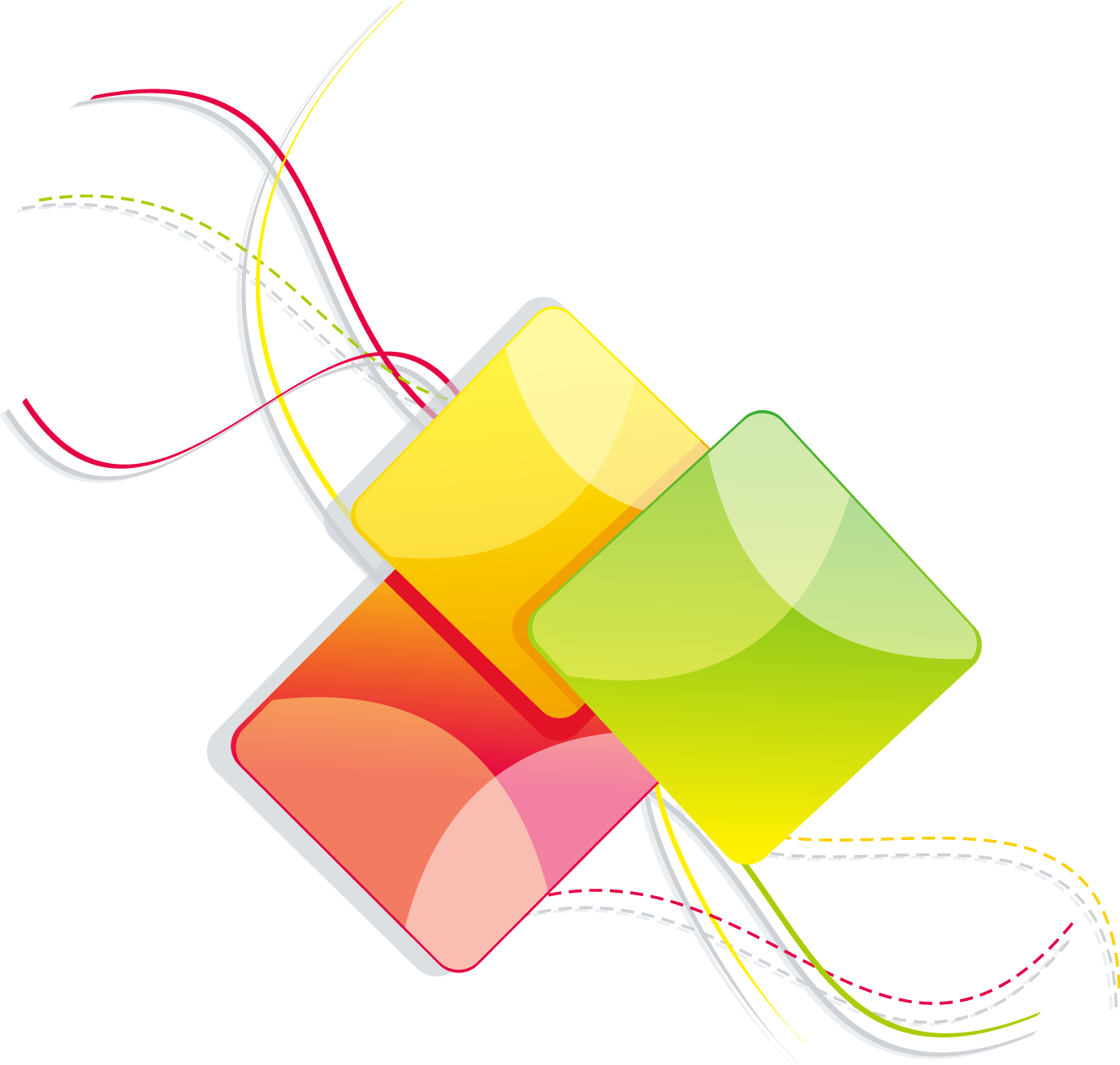 Line Geometry Icon - Abstract Colorful Line Png (1379x1311)