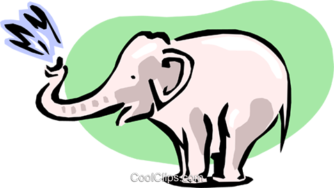 Elephant Squirting Royalty Free Vector Clip Art Illustration - Clip Art (480x271)