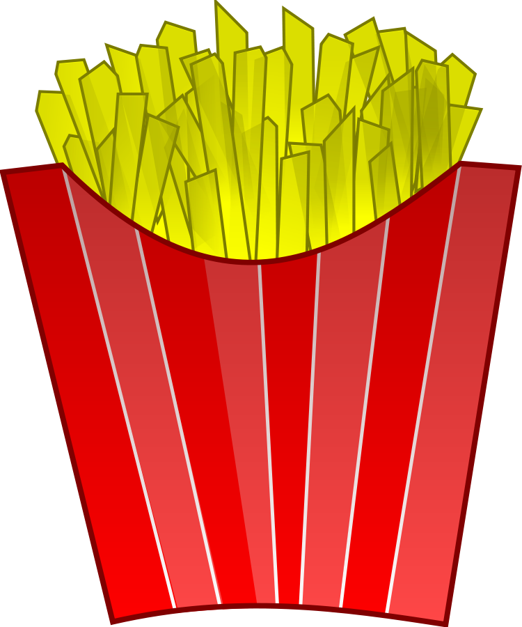 French Fries Clipart Salty Food - Clip Art Food Png (750x900)