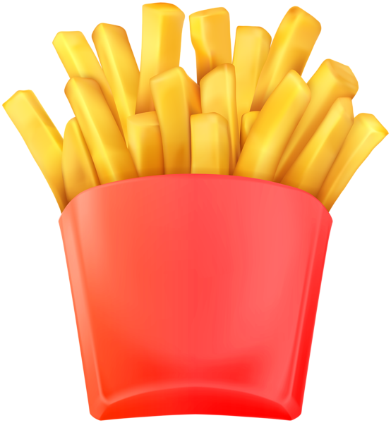 Fast Food French Fries Portion And Burger Stock Vector - French Fries Clipart (554x600)