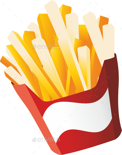 Fast Food Hamburger Fries And Drink Menu-preview - Fries And Drink Png (393x500)