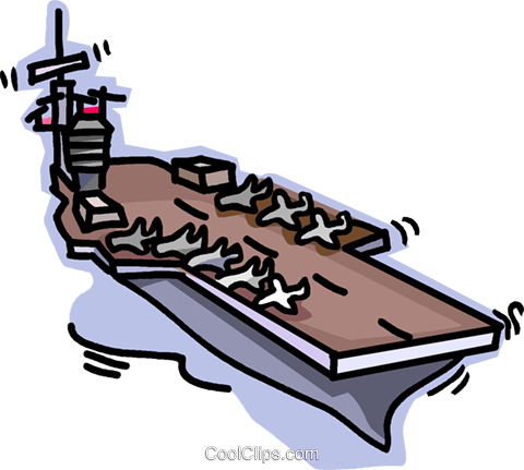 Navy Aircraft Carrier Royalty Free Vector Clip Art - Aircraft Carrier Clipart (480x431)