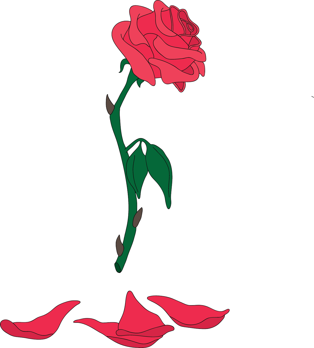 Rose Png Beauty And The Beast (1280x1421)
