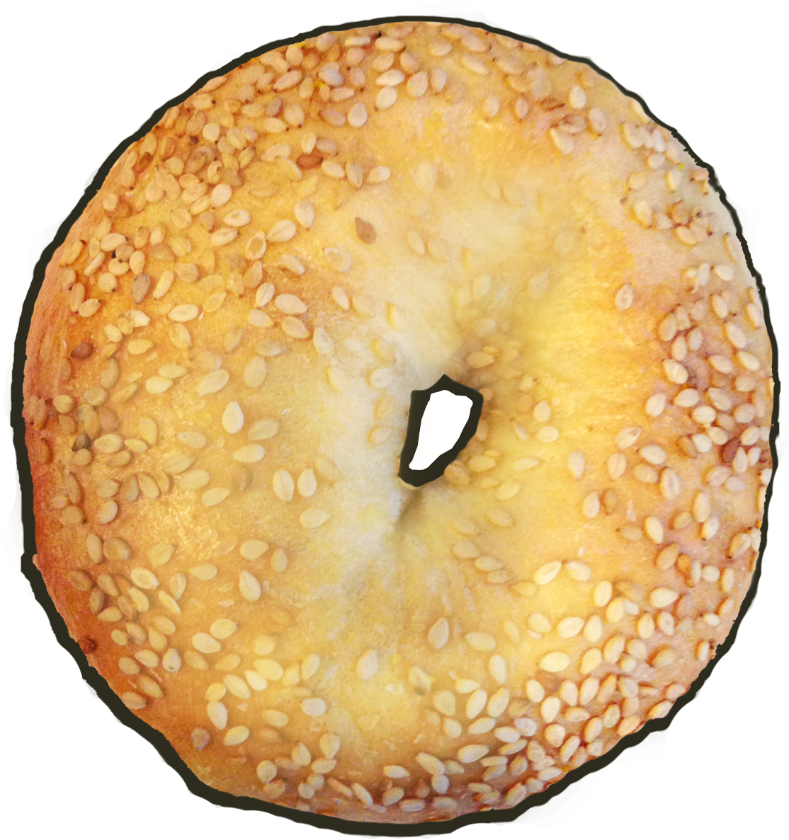 Black Russian Bagel - Bagel Png Sesame (1341x1341)