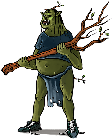 Sticky Peat, Orc Football Player, Rcb - Cartoon (600x600)