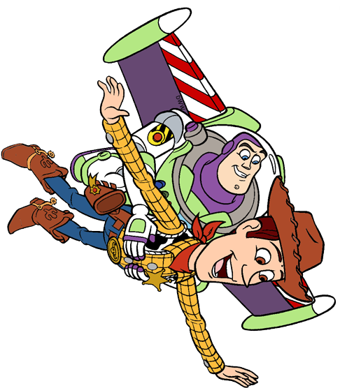 Toy Story Clip Art Image - Woody And Buzz Cartoon (500x559)