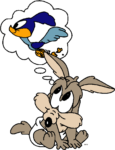 Baby Looney Tunes Clip Art Cartoon Clip Art - Coyote Looney Tunes Baby (450x594)