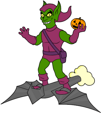 Green Goblin Spiderman Cartoon By Elnenecool - El Duende Verde Animado (362x400)