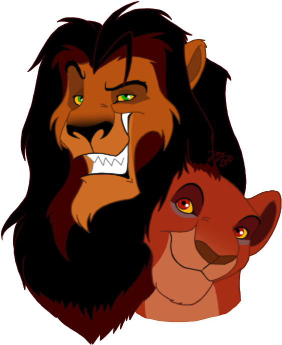 Ahadi And Uru By Littlepuffin - Lion (635x735)