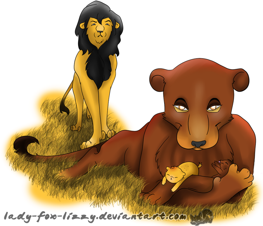 Uru And Her Babies By Zusuriki - Cartoon (899x810)