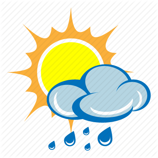 Cloud, Drizzle, Rain, Shower, Storm, Sun, Weather Icon - Sun Cloud And Rain (512x512)