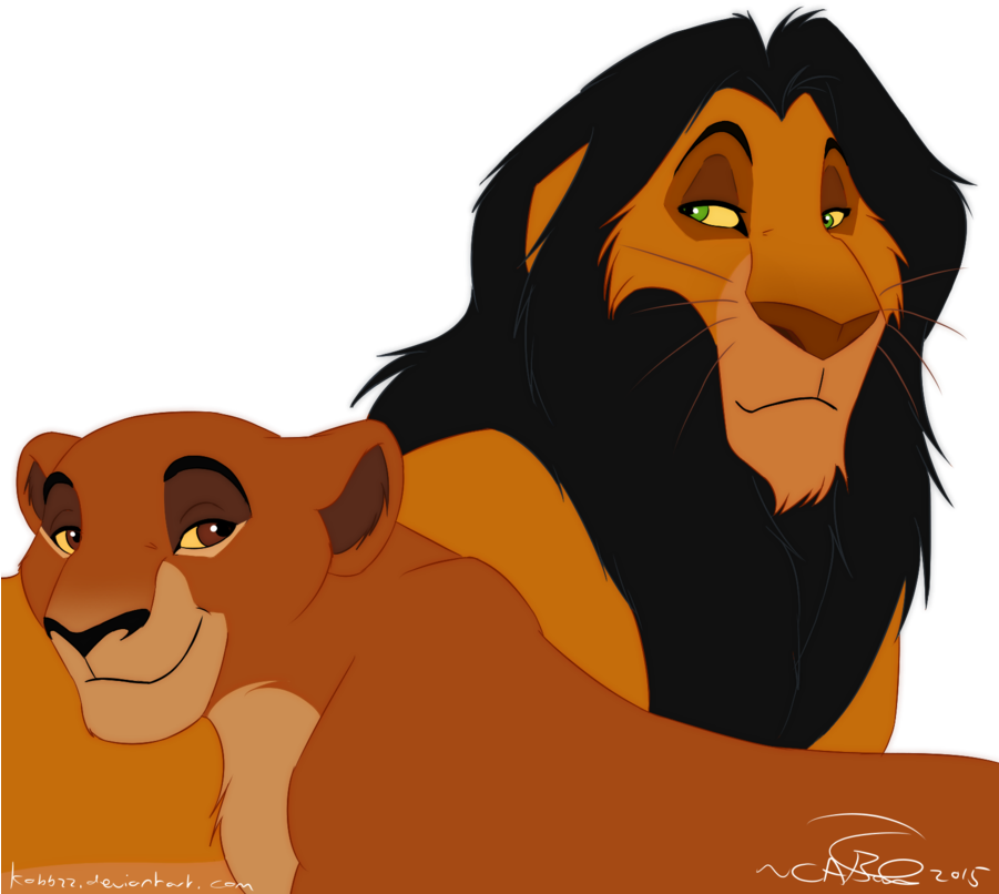 Uru And Ahadi - Cartoon (900x844)