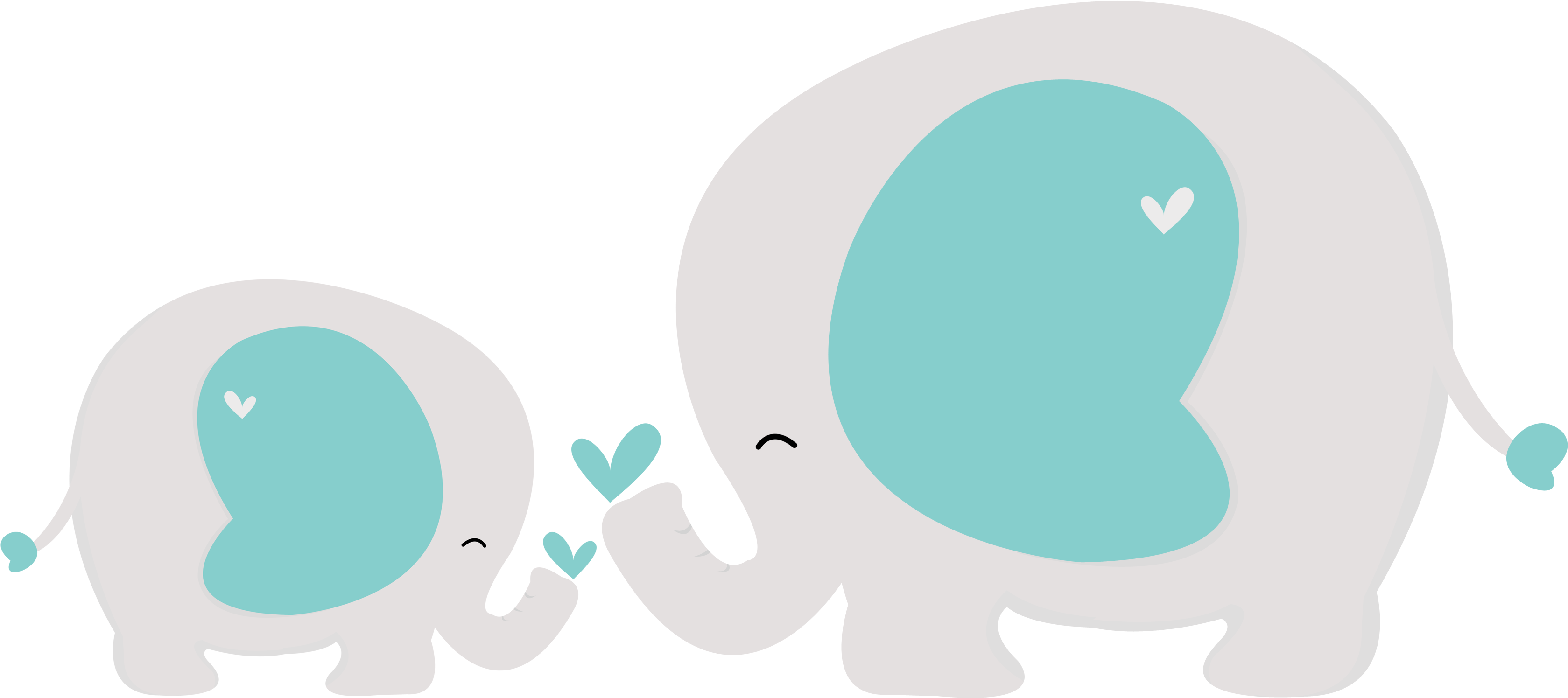 Cat Mom And Baby Animals Blue - Infant (3600x1938)