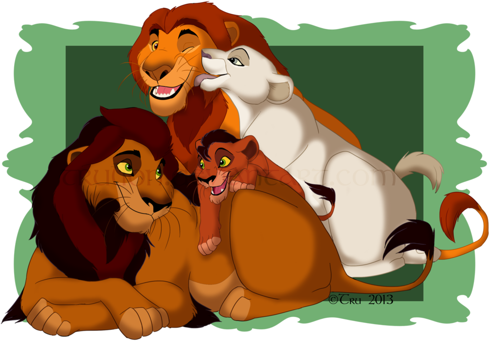 Family Portrait Series-ahadi And Uru By Trusfanart - Cartoon (1024x728)