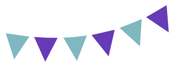 Blue Deep Purple Bunting Clip Art At Clker - Portable Network Graphics (600x220)