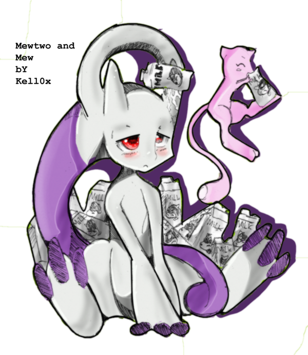 Mewtwo New Form Plus Side By Kell0x - Digital Art (600x691)