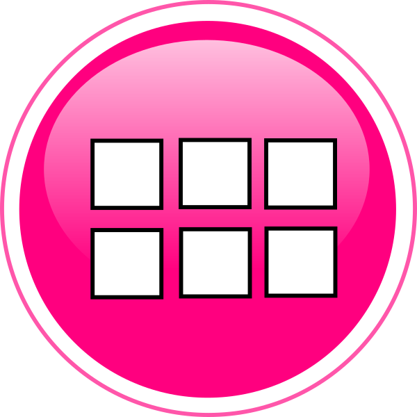 Glossy Menu Icon Button Clip Art At Clker - Circle (600x600)