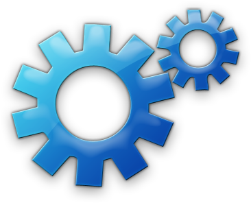 Machines - Blue Gear Icon Png (420x420)
