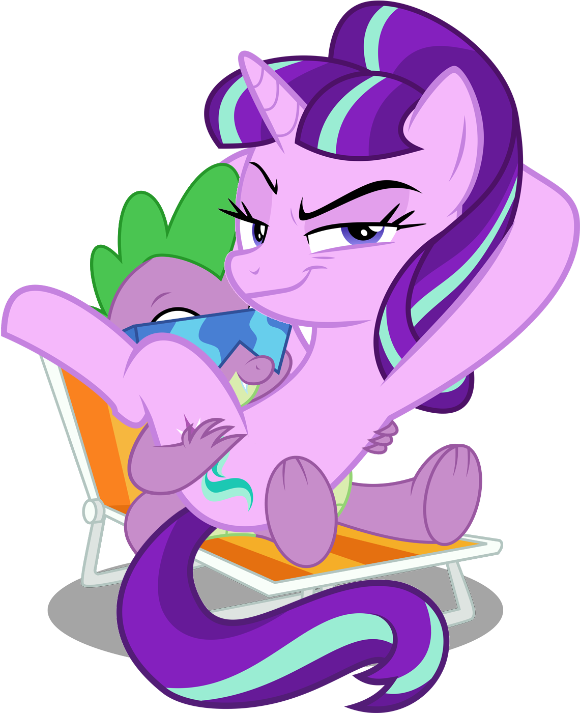 Twilight Sparkle Sunset Shimmer Princess Celestia Pony - Mlp Starlight Glimmer And Spike (1171x1433)