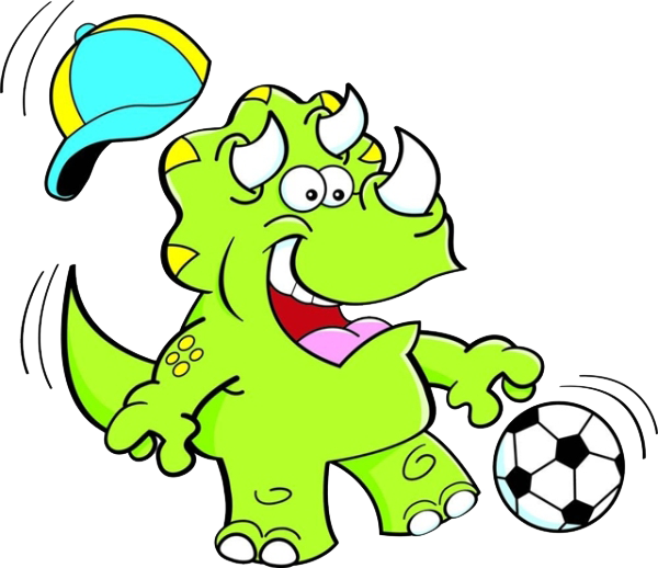 Triceratops Dinosaur Football Clip Art - Imagenes De Triceratops Animados (600x518)