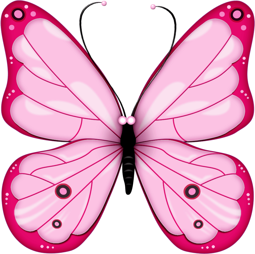 Butterflies Butterfly Clip Art - Butterfly Clip Art Pink (929x928)