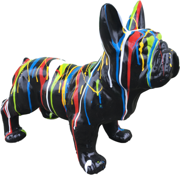 Superbe Statue Sculpture Bouledogue Francais Debout - Bouledogue Francais Resine (1000x1000)