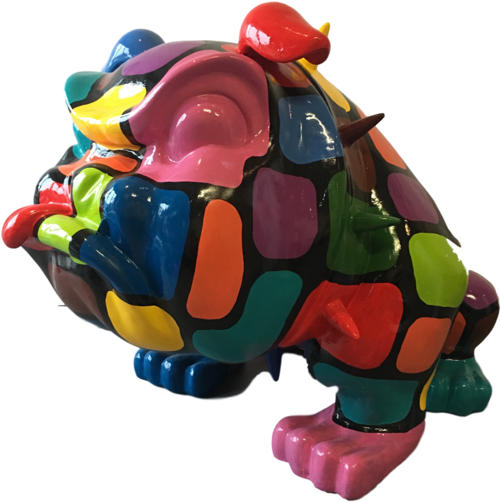 Statue Sculpture Bouledogue Bandit Collier Xxl Blanc - Baby Toys (1000x1000)