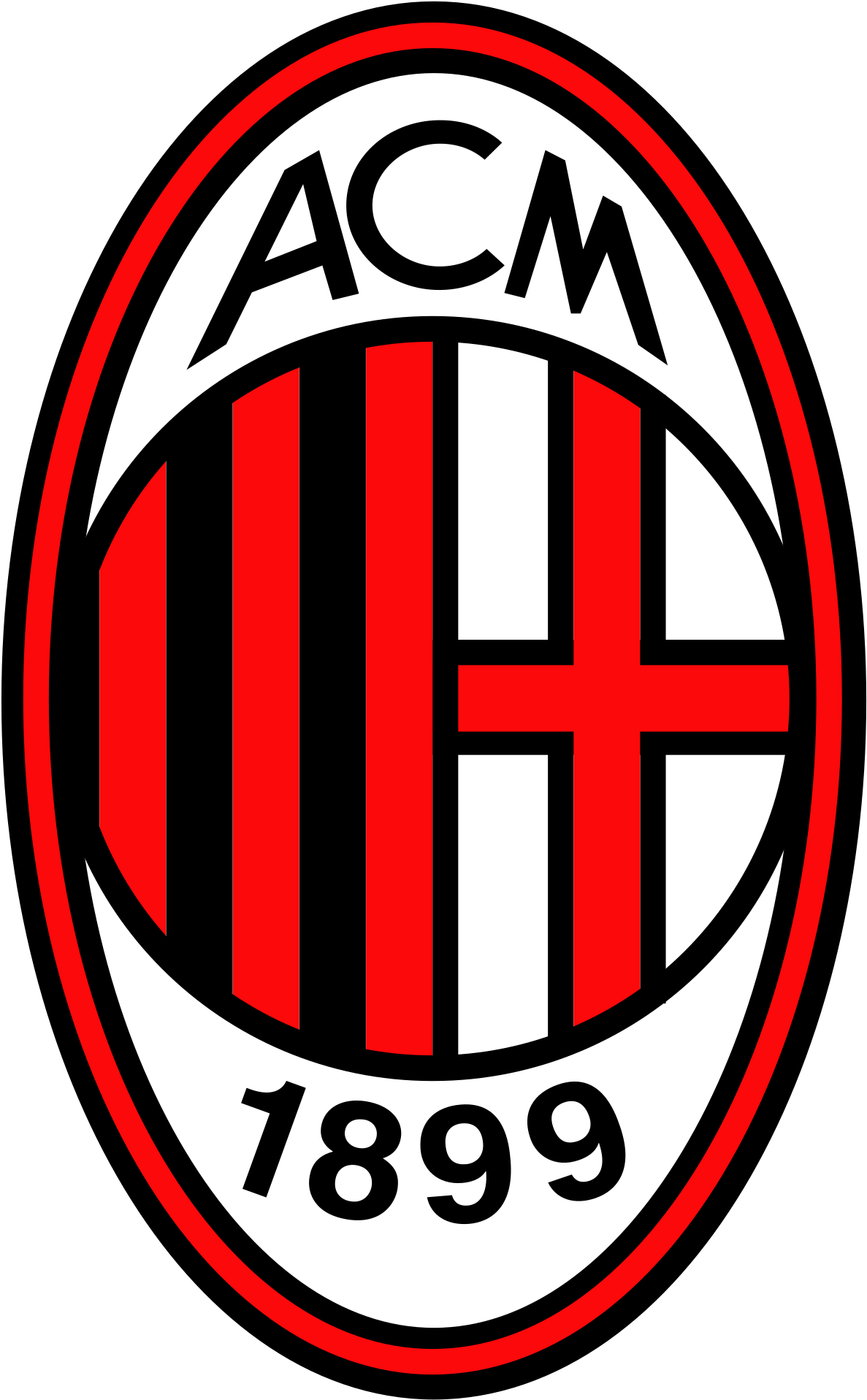 Ac Milan Soccer Goalkeeper Training - Ac Milan Logo Png (1200x1937)