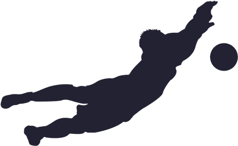 Goalkeeper Saving Goal Silhouette - Keeper Silhouette Transparent (512x512)
