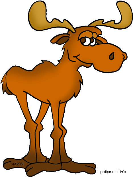 Moose Clipart Cartoon Free Images - Moose Clip Art (482x648)