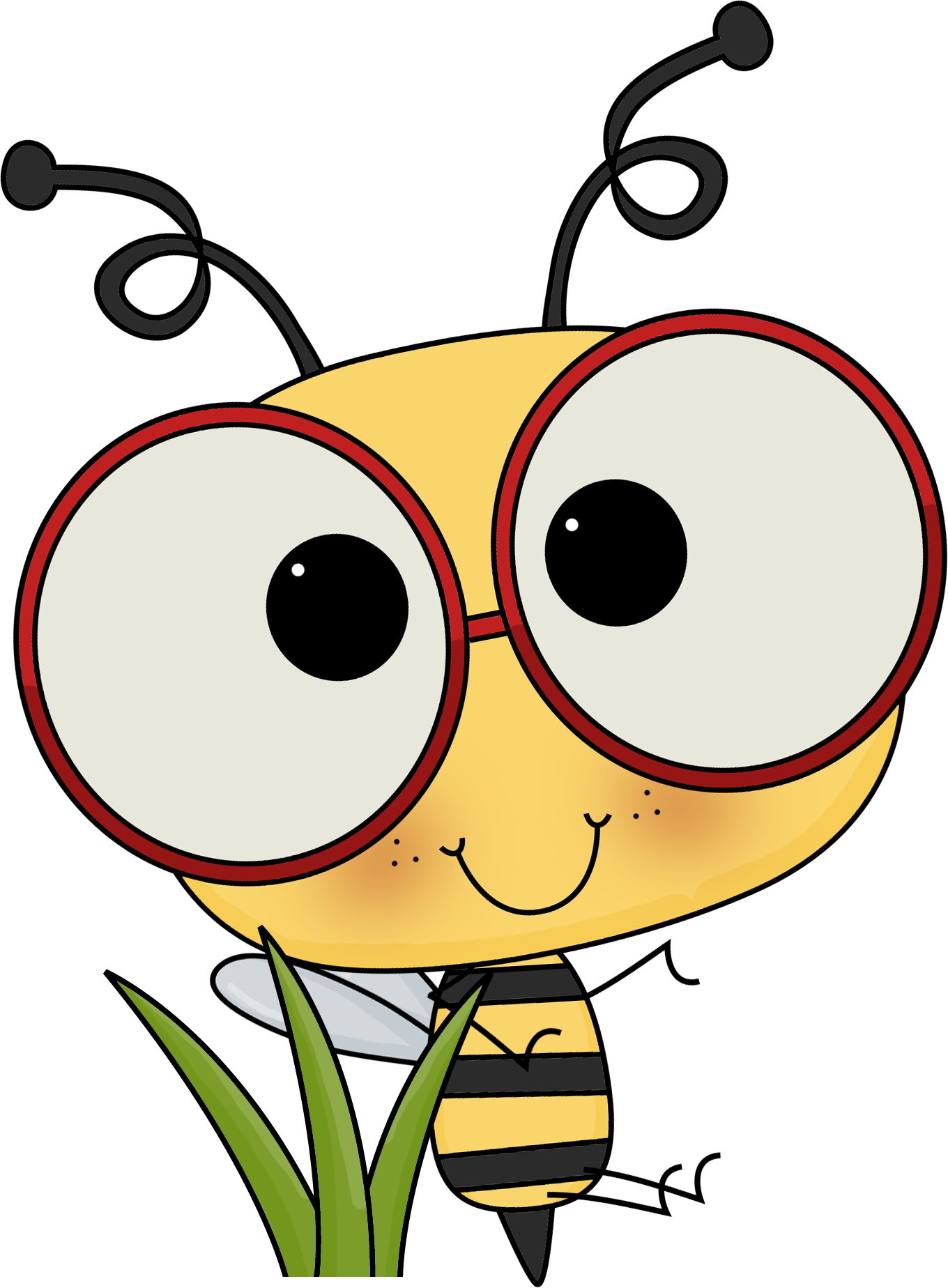 15am Morning Work - Love Bug Sticker (oval) (1360x1848)