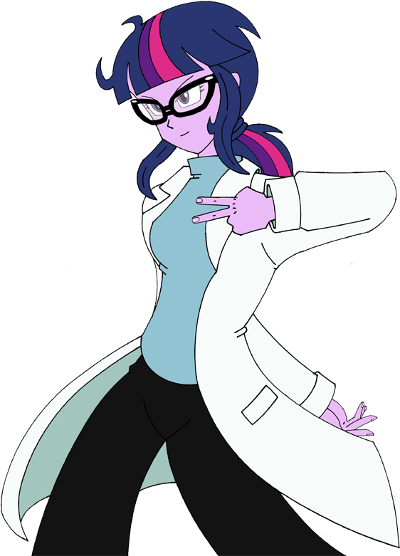 Equestria Girls, Glasses, Lab Coat, Pose, Rainbow Rocks, - Science (580x850)
